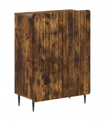 vidaXL 2 Piece Bathroom Cabinet Set ZWOLLE Smoked Oak Engineered Wood
