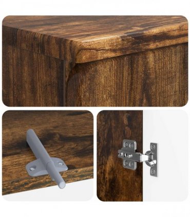 vidaXL 2 Piece Bathroom Cabinet Set ZWOLLE Smoked Oak Engineered Wood