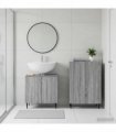 vidaXL 2 Piece Bathroom Cabinet Set ZWOLLE Grey Sonoma Engineered Wood