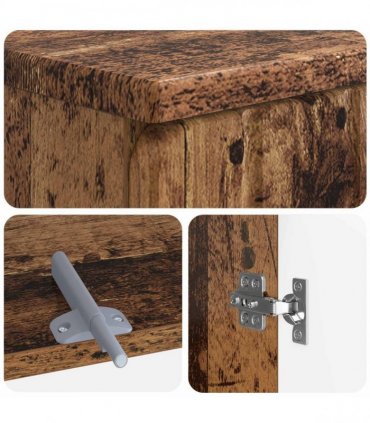 vidaXL 2 Piece Bathroom Cabinet Set ZWOLLE Old Wood Engineered Wood