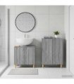 vidaXL 2 Piece Bathroom Cabinet Set ARNHEM Grey Sonoma Engineered Wood