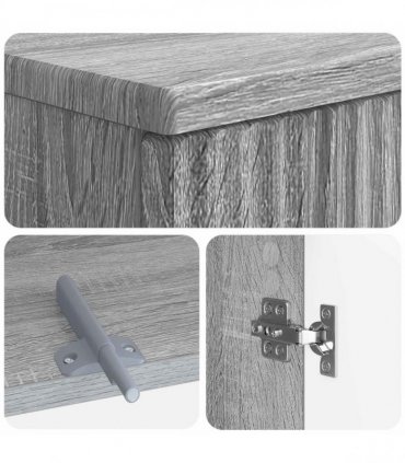 vidaXL 2 Piece Bathroom Cabinet Set ARNHEM Grey Sonoma Engineered Wood