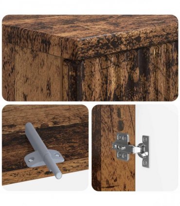 vidaXL 2 Piece Bathroom Cabinet Set ARNHEM Old Wood Engineered Wood