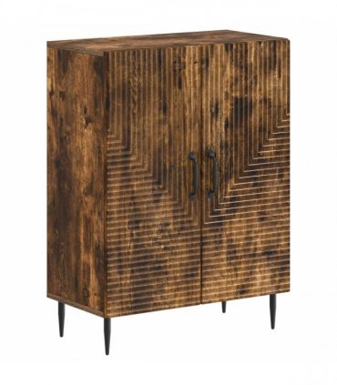 vidaXL 2 Piece Bathroom Cabinet Set HAARLEM Smoked Oak Engineered Wood