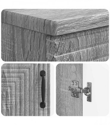 vidaXL 2 Piece Bathroom Cabinet Set HAARLEM Grey Sonoma