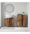 vidaXL 2 Piece Bathroom Cabinet Set HAARLEM Old Wood Engineered Wood