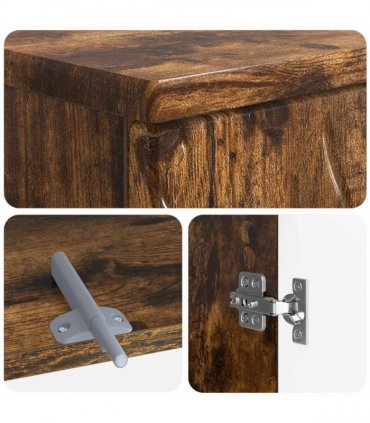 vidaXL 2 Piece Bathroom Cabinet Set DELFT Smoked Oak Engineered Wood