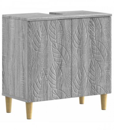 vidaXL 2 Piece Bathroom Cabinet Set DELFT Grey Sonoma Engineered Wood