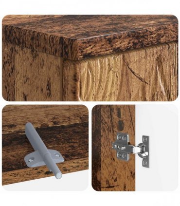 vidaXL 2 Piece Bathroom Cabinet Set DELFT Old Wood Engineered Wood