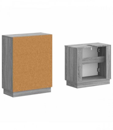 vidaXL 2 Piece Bathroom Cabinet Set HOORN Grey Sonoma Engineered Wood