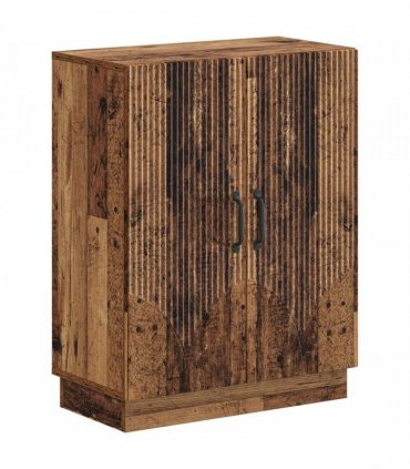 vidaXL 2 Piece Bathroom Cabinet Set HOORN Old Wood Engineered Wood