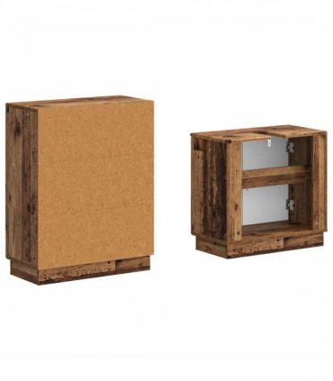 vidaXL 2 Piece Bathroom Cabinet Set HOORN Old Wood Engineered Wood