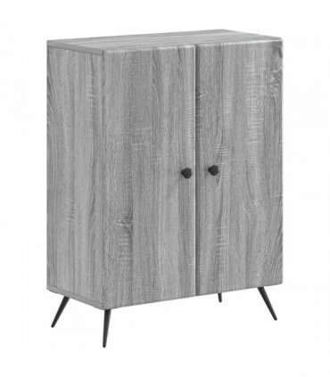 vidaXL 2 Piece Bathroom Cabinet Set BREDA Grey Sonoma Engineered Wood