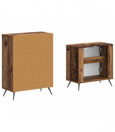 vidaXL 2 Piece Bathroom Cabinet Set BREDA Old Wood Engineered Wood