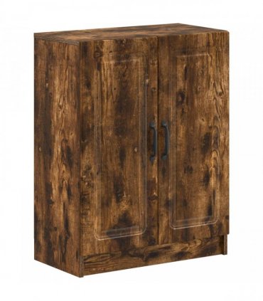 vidaXL 2 Piece Bathroom Cabinet Set UTRECHT Smoked Oak Engineered Wood