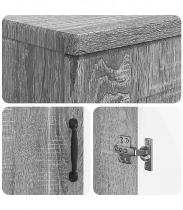 vidaXL 2 Piece Bathroom Cabinet Set UTRECHT Grey Sonoma