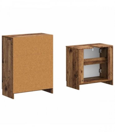 vidaXL 2 Piece Bathroom Cabinet Set UTRECHT Old Wood Engineered Wood