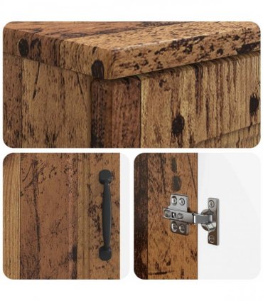 vidaXL 2 Piece Bathroom Cabinet Set UTRECHT Old Wood Engineered Wood