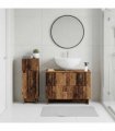 vidaXL 2 Piece Bathroom Cabinet Set EDE Old Wood Engineered Wood