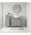 vidaXL 2 Piece Bathroom Cabinet Set ALKMAAR Grey Sonoma
