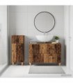 vidaXL 2 Piece Bathroom Cabinet Set ALKMAAR Old Wood Engineered Wood