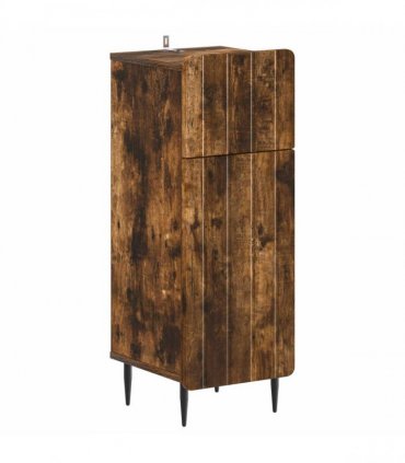 vidaXL 2 Piece Bathroom Cabinet Set ZWOLLE Smoked Oak Engineered Wood