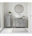 vidaXL 2 Piece Bathroom Cabinet Set ZWOLLE Grey Sonoma Engineered Wood