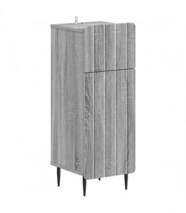vidaXL 2 Piece Bathroom Cabinet Set ZWOLLE Grey Sonoma Engineered Wood