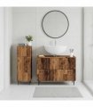vidaXL 2 Piece Bathroom Cabinet Set ZWOLLE Old Wood Engineered Wood