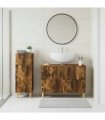 vidaXL 2 Piece Bathroom Cabinet Set ARNHEM Smoked Oak Engineered Wood