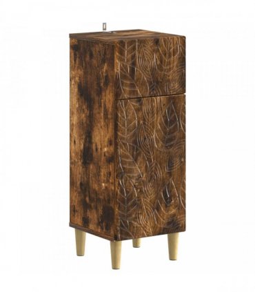 vidaXL 2 Piece Bathroom Cabinet Set DELFT Smoked Oak Engineered Wood