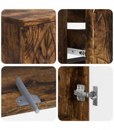 vidaXL 2 Piece Bathroom Cabinet Set DELFT Smoked Oak Engineered Wood