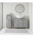 vidaXL 2 Piece Bathroom Cabinet Set DELFT Grey Sonoma Engineered Wood