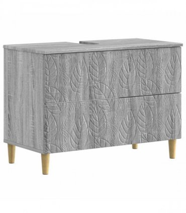 vidaXL 2 Piece Bathroom Cabinet Set DELFT Grey Sonoma Engineered Wood
