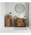 vidaXL 2 Piece Bathroom Cabinet Set HOORN Old Wood Engineered Wood