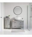 vidaXL 2 Piece Bathroom Cabinet Set BREDA Grey Sonoma Engineered Wood