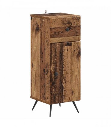vidaXL 2 Piece Bathroom Cabinet Set BREDA Old Wood Engineered Wood