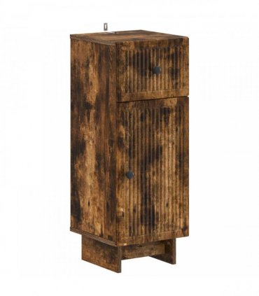 vidaXL 3 Piece Bathroom Cabinet Set EDE Smoked Oak Engineered Wood