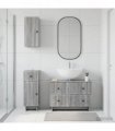 vidaXL 3 Piece Bathroom Cabinet Set EDE Grey Sonoma Engineered Wood