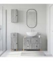 vidaXL 3 Piece Bathroom Cabinet Set ALKMAAR Grey Sonoma