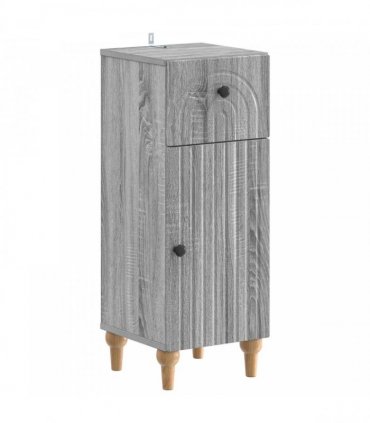 vidaXL 3 Piece Bathroom Cabinet Set ALKMAAR Grey Sonoma