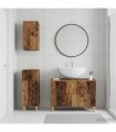 vidaXL 3 Piece Bathroom Cabinet Set ALKMAAR Old Wood Engineered Wood
