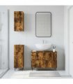 vidaXL 3 Piece Bathroom Cabinet Set ZWOLLE Smoked Oak Engineered Wood