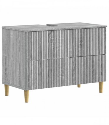 vidaXL 3 Piece Bathroom Cabinet Set ARNHEM Grey Sonoma Engineered Wood