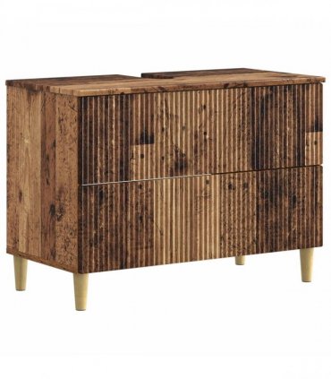vidaXL 3 Piece Bathroom Cabinet Set ARNHEM Old Wood Engineered Wood