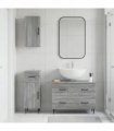 vidaXL 3 Piece Bathroom Cabinet Set HAARLEM Grey Sonoma