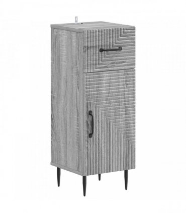vidaXL 3 Piece Bathroom Cabinet Set HAARLEM Grey Sonoma