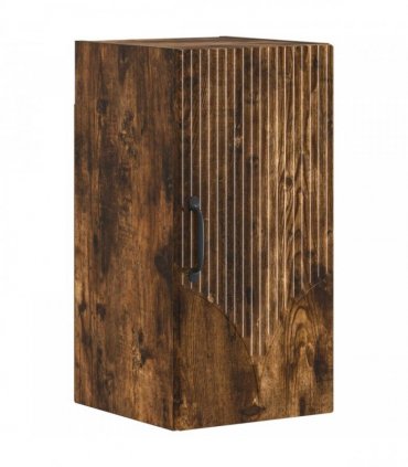 vidaXL 3 Piece Bathroom Cabinet Set HOORN Smoked Oak Engineered Wood