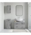 vidaXL 3 Piece Bathroom Cabinet Set UTRECHT Grey Sonoma