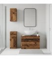 vidaXL 3 Piece Bathroom Cabinet Set UTRECHT Old Wood Engineered Wood